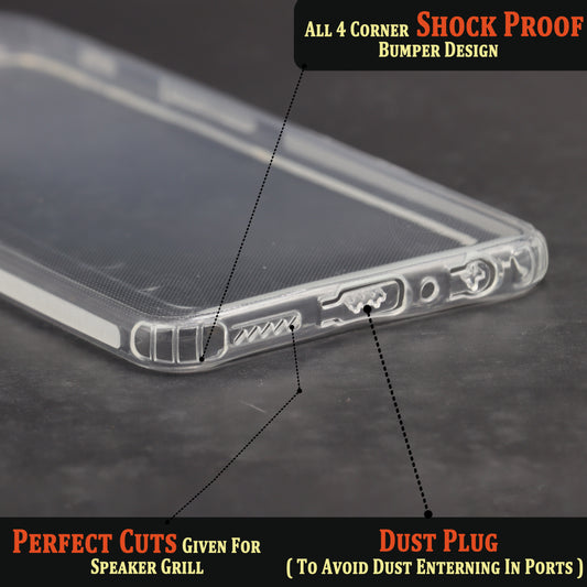 VAKIBO Super Premium Soft TPU Transparent Case With Dustplug,Side Grip,Corner Protection,lanyard Cuts,Camera Protection Suitable for Oppo Reno 7