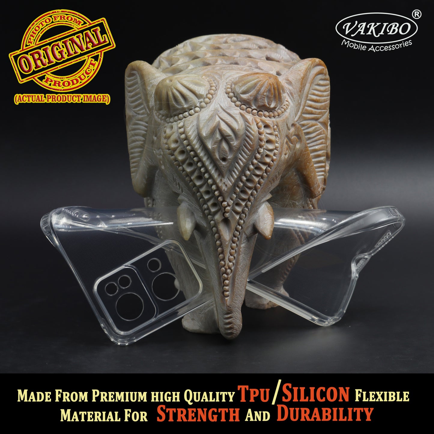 VAKIBO Super Premium Soft TPU Transparent Case With Dustplug,Side Grip,Corner Protection,lanyard Cuts,Camera Protection Suitable for Oppo Reno 7 Pro