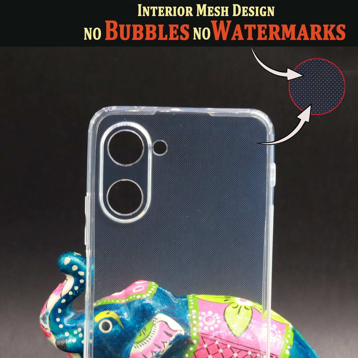 VAKIBO Super Premium Soft TPU Transparent Case With Dustplug,Side Grip,Corner Protection,lanyard Cuts,Camera Protection Suitable for Realme 10 Pro