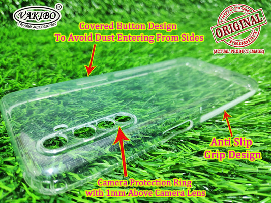 VAKIBO Super Premium Soft TPU Transparent Case With Dustplug,Side Grip,Corner Protection,lanyard Cuts,Camera Protection Suitable for Realme 6