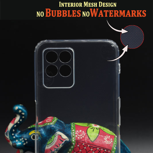 VAKIBO Super Premium Soft TPU Transparent Case With Dustplug,Side Grip,Corner Protection,lanyard Cuts,Camera Protection Suitable for Realme 8i