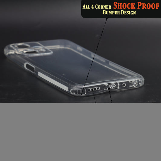 VAKIBO Super Premium Soft TPU Transparent Case With Dustplug,Side Grip,Corner Protection,lanyard Cuts,Camera Protection Suitable for Realme V25