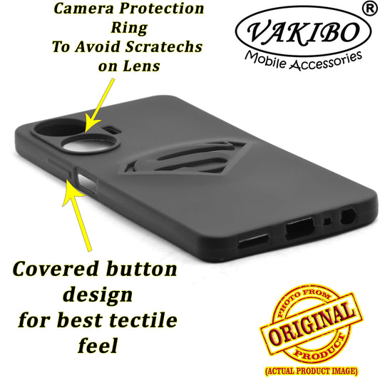 VAKIBO Black Coloured Back Cover Case Suitable for Realme Narzo N55