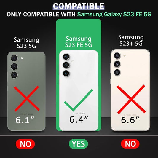 VAKIBO Best Selling Black and Transparent Back Cover Case Made With Soft TPU and Acrylic With 4 Corner and Camera Protection Suitable for Samsung Galaxy S23FE