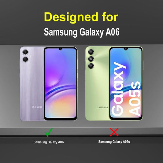 VAKIBO Best Selling Black and Transparent Back Cover Case Made With Soft TPU and Acrylic With 4 Corner and Camera Protection Suitable for Samsung Galaxy A06