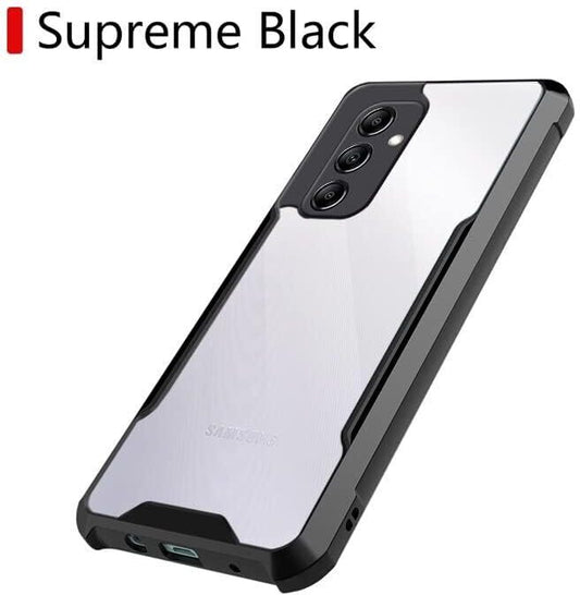 VAKIBO Best Selling Black and Transparent Back Cover Case Made With Soft TPU and Acrylic With 4 Corner and Camera Protection Suitable for Samsung Galaxy A24
