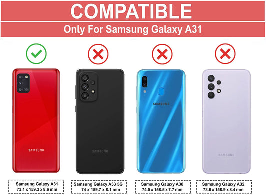 VAKIBO Best Selling Black and Transparent Back Cover Case Made With Soft TPU and Acrylic With 4 Corner and Camera Protection Suitable for Samsung Galaxy A31