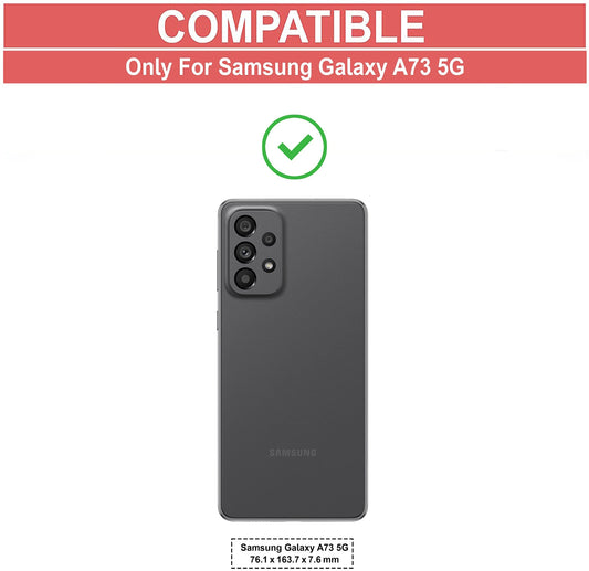 VAKIBO Best Selling Black and Transparent Back Cover Case Made With Soft TPU and Acrylic With 4 Corner and Camera Protection Suitable for Samsung Galaxy A73