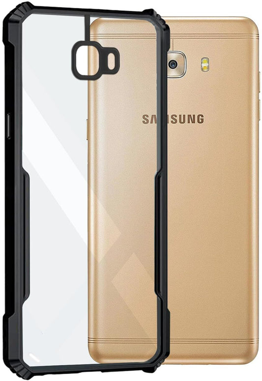 VAKIBO Super Premium Black Border Transparent Case With Corner Protection & Camera Protection Suitable for Samsung C7 Pro