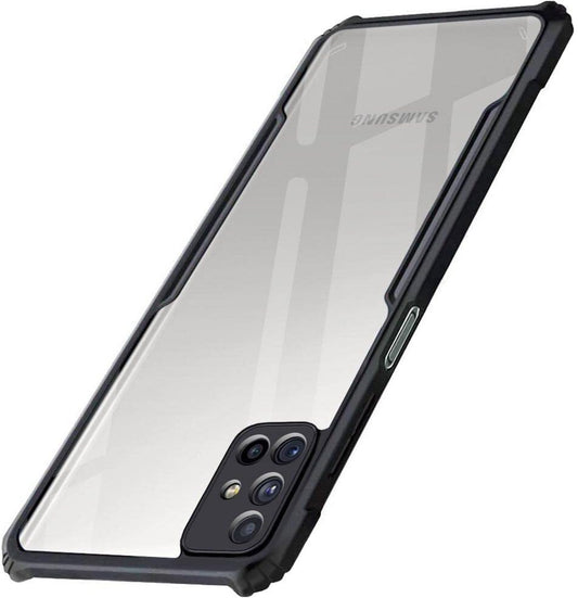 VAKIBO Best Selling Black and Transparent Back Cover Case Made With Soft TPU and Acrylic With 4 Corner and Camera Protection Suitable for Samsung Galaxy M51