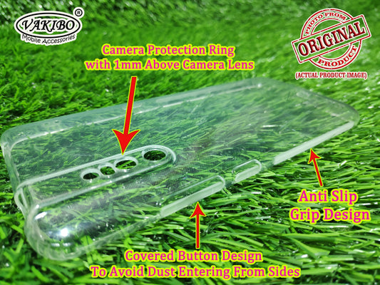 VAKIBO Super Premium Soft TPU Transparent Case With Dustplug,Side Grip,Corner Protection,lanyard Cuts,Camera Protection Suitable for Vivo V15 Pro