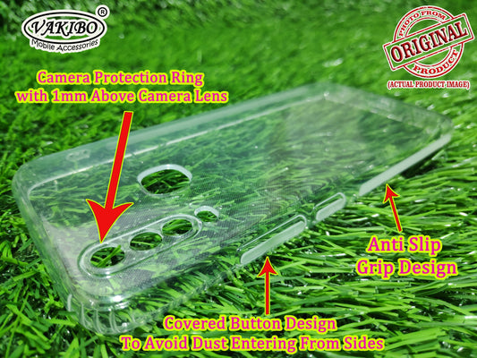 VAKIBO Super Premium Soft TPU Transparent Case With Dustplug,Side Grip,Corner Protection,lanyard Cuts,Camera Protection Suitable for Vivo Y15