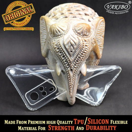 VAKIBO Super Premium Soft TPU Transparent Case With Dustplug,Side Grip,Corner Protection,lanyard Cuts,Camera Protection Suitable for Vivo Y51 2020