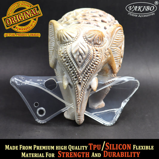 VAKIBO Super Premium Soft TPU Transparent Case With Dustplug,Side Grip,Corner Protection,lanyard Cuts,Camera Protection Suitable for Vivo Y83