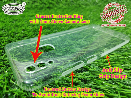 VAKIBO Super Premium Soft TPU Transparent Case With Dustplug,Side Grip,Corner Protection,lanyard Cuts,Camera Protection Suitable for Vivo Y93