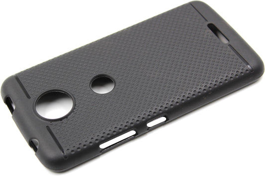 VAKIBO Dotted Design Black Coloured Soft TPU Back Cover Case Suitable for Moto C