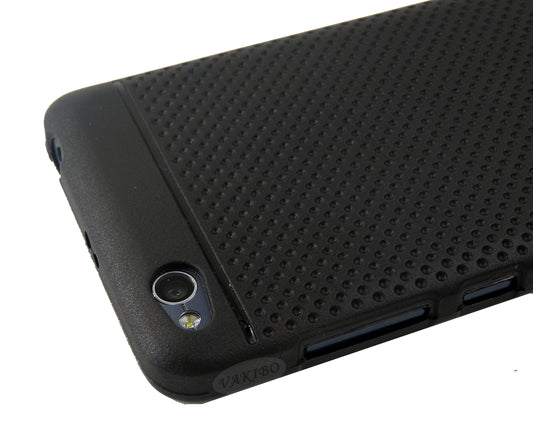 VAKIBO Dotted Design Black Coloured Soft TPU Back Cover Case Suitable for MI Redmi 4A