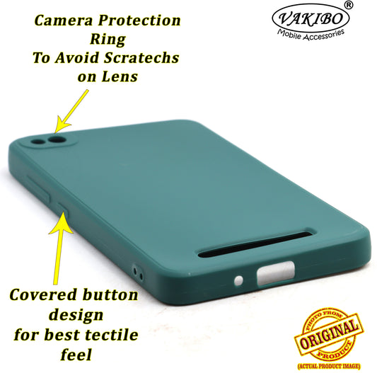 VAKIBO Matte 1.5 MM Thick With Camera Protection Green Coloured Soft TPU Rubber Back Cover Case Suitable for MI Redmi 4A