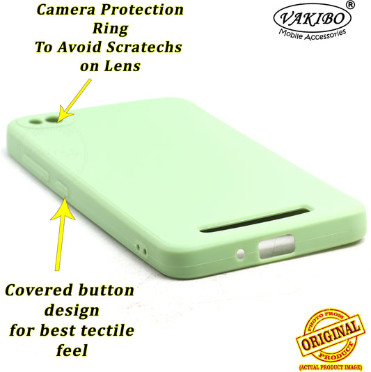 VAKIBO Matte 1.5 MM Thick With Camera Protection Pista Green Coloured Soft TPU Rubber Back Cover Case Suitable for MI Redmi 4A