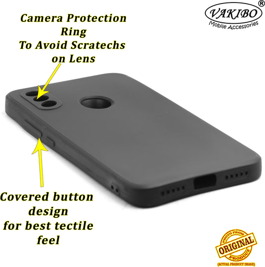 VAKIBO Matte 1.5 MM Thick With Camera Protection Black Coloured Soft TPU Rubber Back Cover Case Suitable for Mi Redmi 7