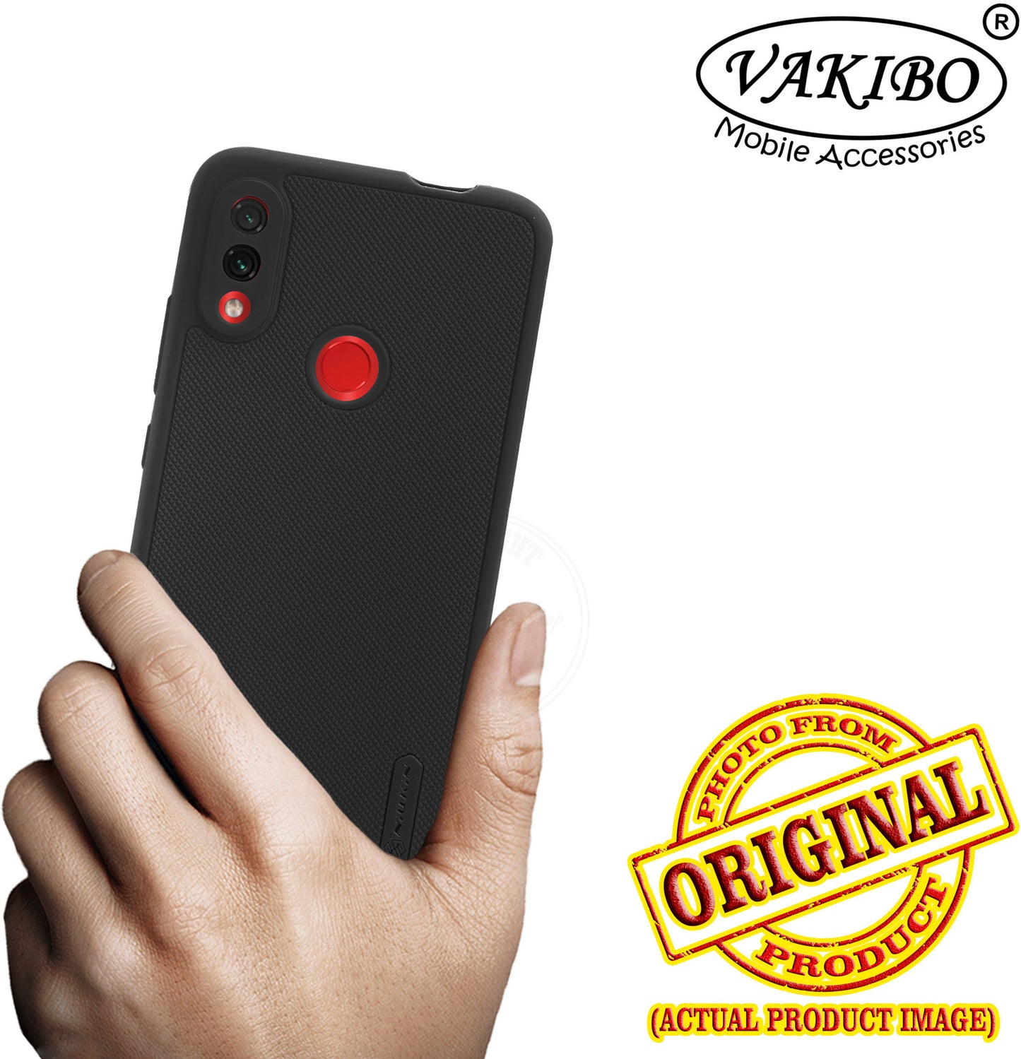 VAKIBO Dotted Black Coloured Made with Silicon Rubber TPU Back Cover Case Suitable for Mi Redmi Note 7