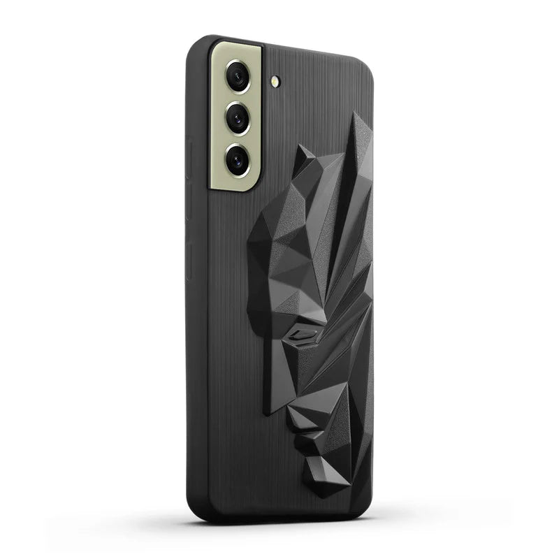 VAKIBO Bat Man 3D Mask Design Black Coloured Soft TPU Back Cover Case With Camera Protection Ring Suitable for Samsung Galaxy S22 Plus