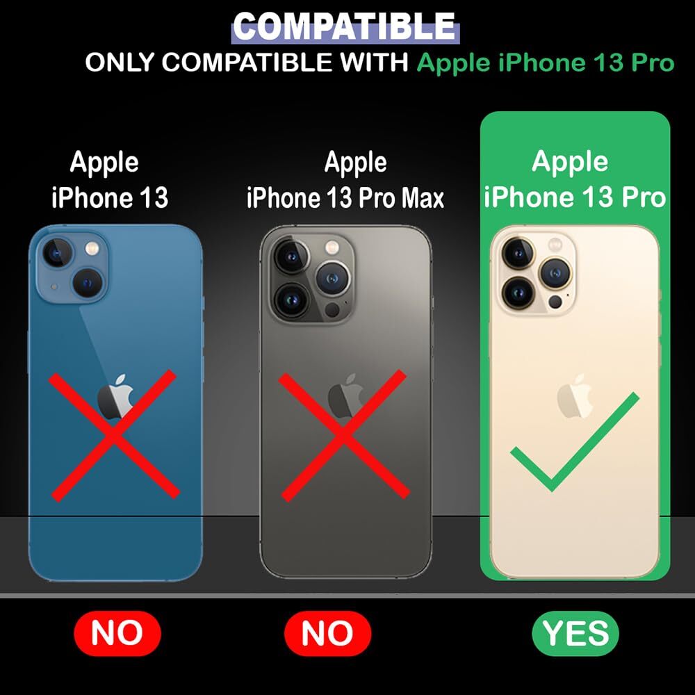 VAKIBO Megnatic Magsafe Transparent Soft with Hard back Back Cover Case With Camera Protection Ring Suitable for Apple iPhone 13 Pro