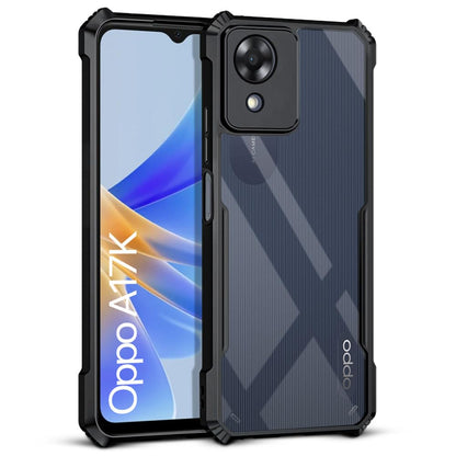 VAKIBO Super Premium Black Border Transparent Case With Corner Protection & Camera Protection Suitable for Oppo A17K