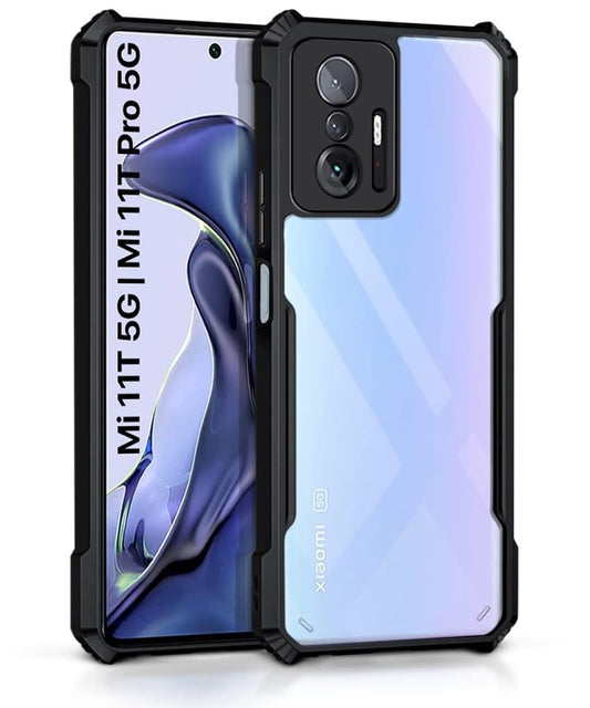 VAKIBO Super Premium Black Border Transparent Case With Corner Protection & Camera Protection Suitable for Xiaomi 11T Pro