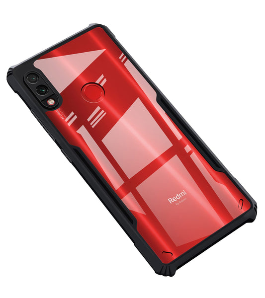 VAKIBO Super Premium Black Border Transparent Case With Corner Protection & Camera Protection Suitable for Mi Redmi Note 7 Pro