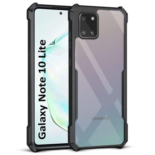 VAKIBO Super Premium Black Border Transparent Case With Corner Protection & Camera Protection Suitable for Samsung Note 10 Lite