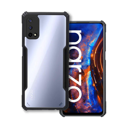 VAKIBO Super Premium Black Border Transparent Case With Corner Protection & Camera Protection Suitable for Realme Narzo 30 Pro