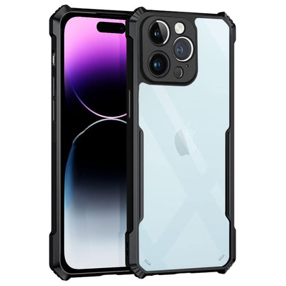 VAKIBO Best Selling Black and Transparent Coloured Made With Soft TPU and Acrylic Back Cover Case With 4 Corner and Camera Protection Suitable for iPhone 16 Pro