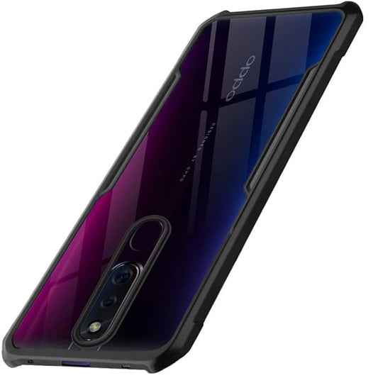 VAKIBO Super Premium Black Border Transparent Case With Corner Protection & Camera Protection Suitable for Oppo F11