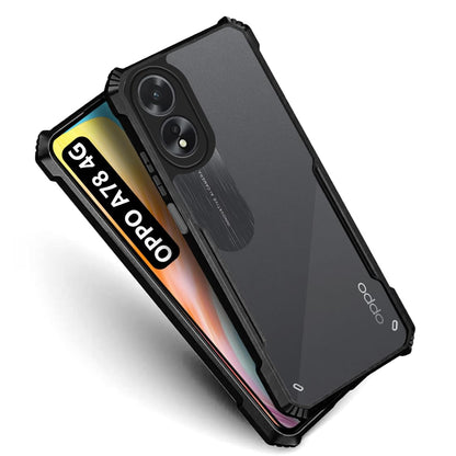 VAKIBO Super Premium Black Border Transparent Case With Corner Protection & Camera Protection Suitable for Oppo A78