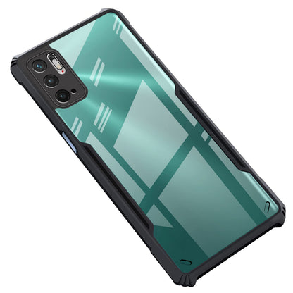 VAKIBO Super Premium Black Border Transparent Case With Corner Protection & Camera Protection Suitable for Mi Poco M3 Pro