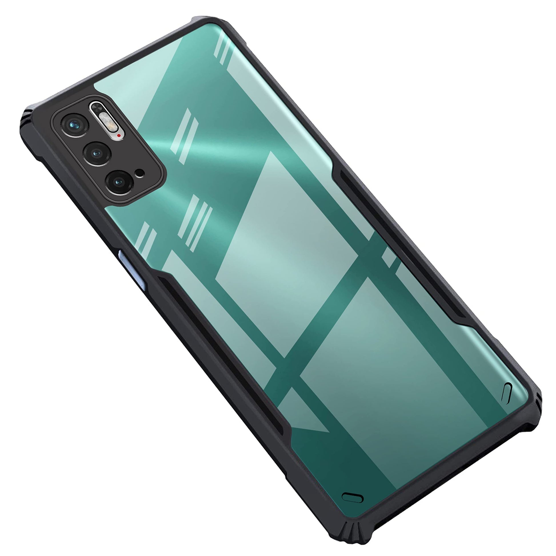 VAKIBO Super Premium Black Border Transparent Case With Corner Protection & Camera Protection Suitable for Mi Redmi Note 10T 5G