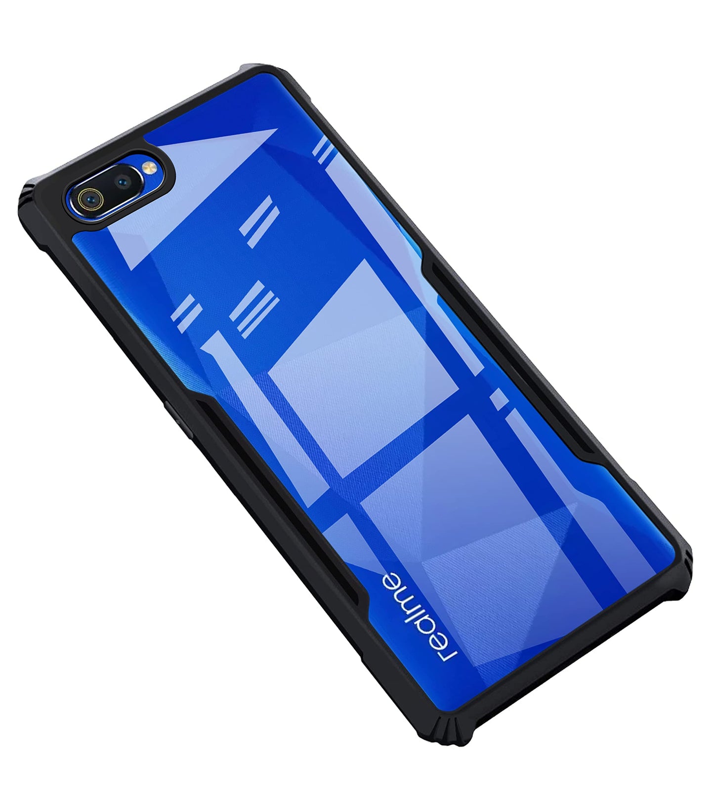 VAKIBO Super Premium Black Border Transparent Case With Corner Protection & Camera Protection Suitable for Oppo A1K