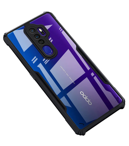 VAKIBO Super Premium Black Border Transparent Case With Corner Protection & Camera Protection Suitable for Oppo A9 2020