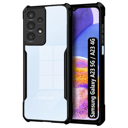 VAKIBO Super Premium Black Border Transparent Case With Corner Protection & Camera Protection Suitable for Samsung A23 5G