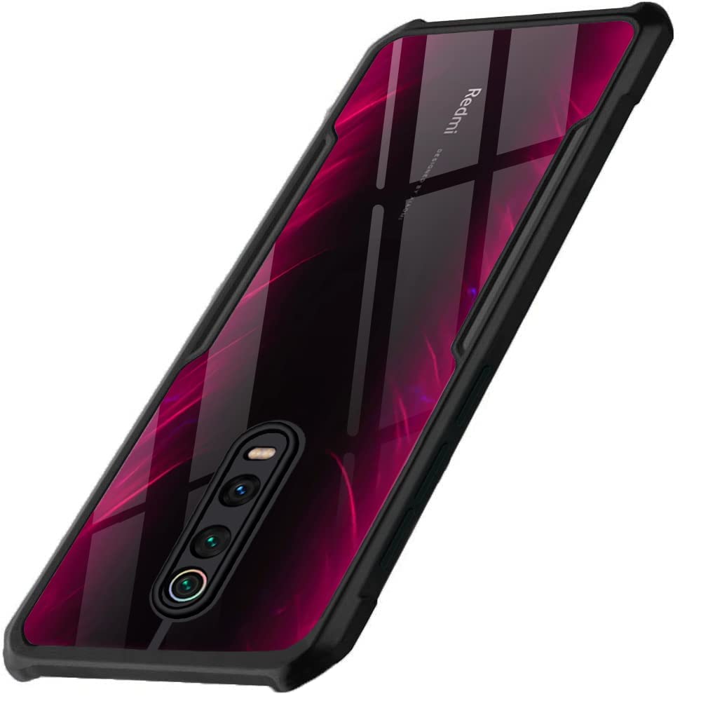 VAKIBO Super Premium Black Border Transparent Case With Corner Protection & Camera Protection Suitable for Mi K20