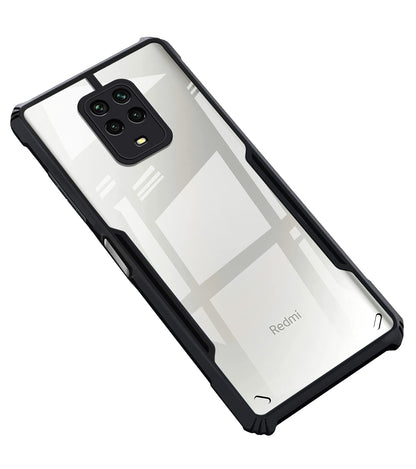 VAKIBO Super Premium Black Border Transparent Case With Corner Protection & Camera Protection Suitable for Mi Poco M2 Pro
