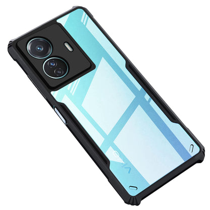 VAKIBO Super Premium Black Border Transparent Case With Corner Protection & Camera Protection Suitable for Vivo T1 Pro 5G