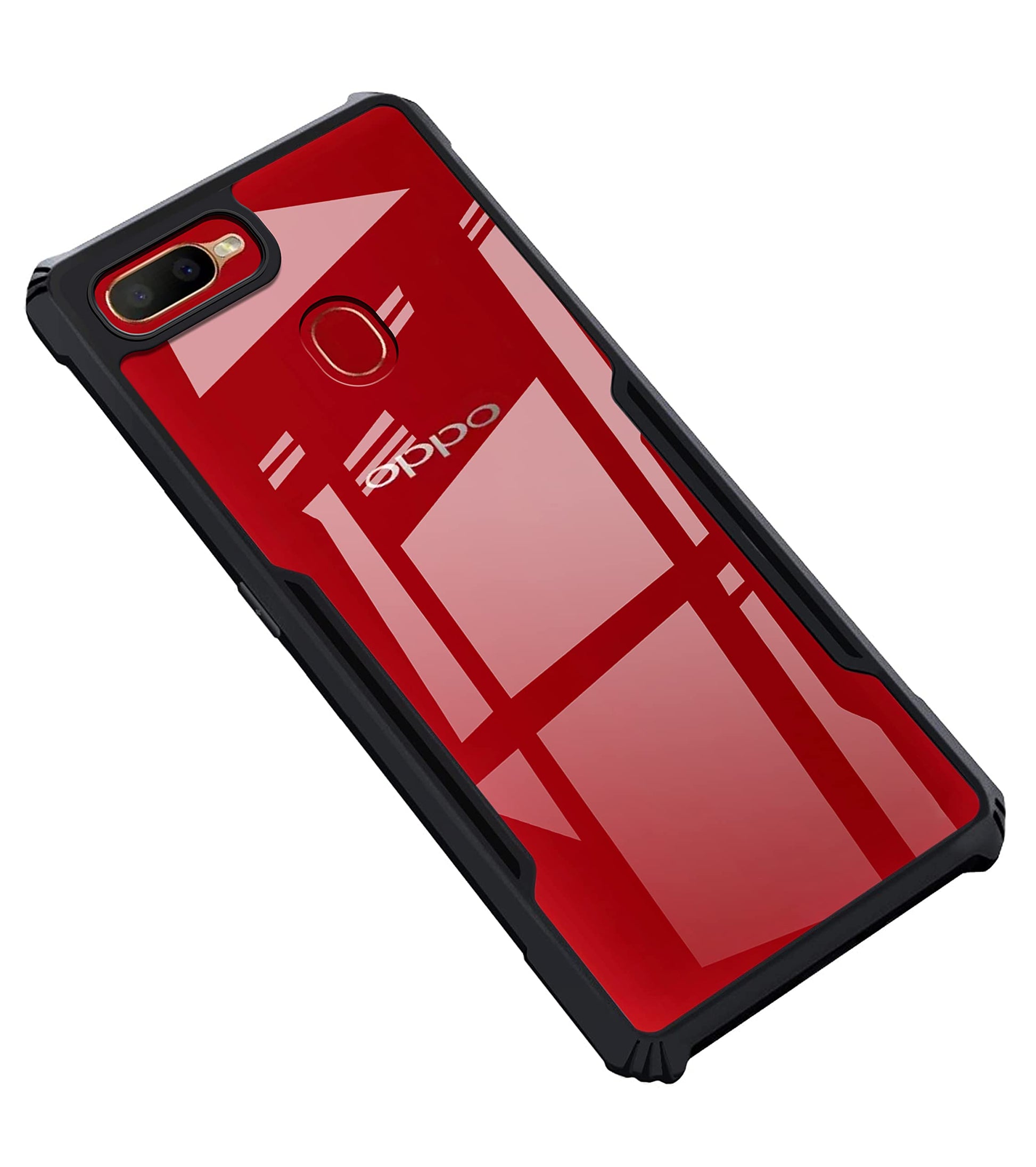VAKIBO Super Premium Black Border Transparent Case With Corner Protection & Camera Protection Suitable for Oppo A11K 