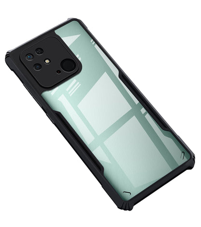 VAKIBO Super Premium Black Border Transparent Case With Corner Protection & Camera Protection Suitable for Mi Redmi 10C
