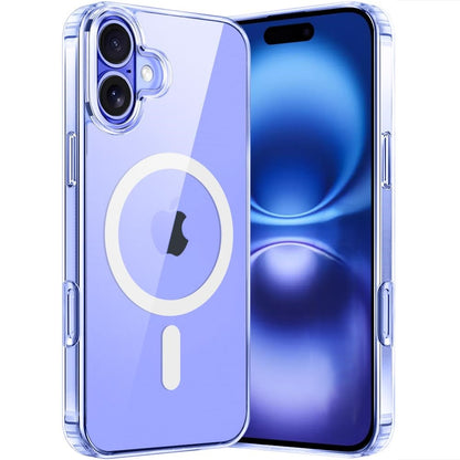VAKIBO Megnatic Magsafe Tranparent Coloured Soft with Hard back Back Cover Case With Camera Protection Ring Suitable for iPhone 17