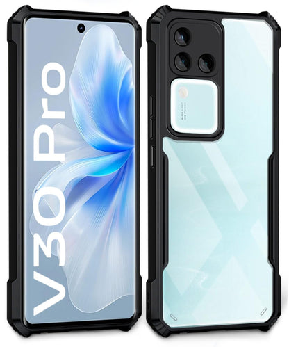 VAKIBO Super Premium Black Border Transparent Case With Corner Protection & Camera Protection Suitable for Vivo V30