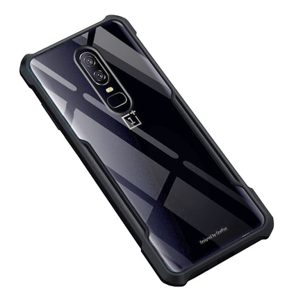 VAKIBO Super Premium Black Border Transparent Case With Corner Protection & Camera Protection Suitable for OnePlus 6