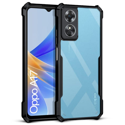 VAKIBO Super Premium Black Border Transparent Case With Corner Protection & Camera Protection Suitable for Oppo A17