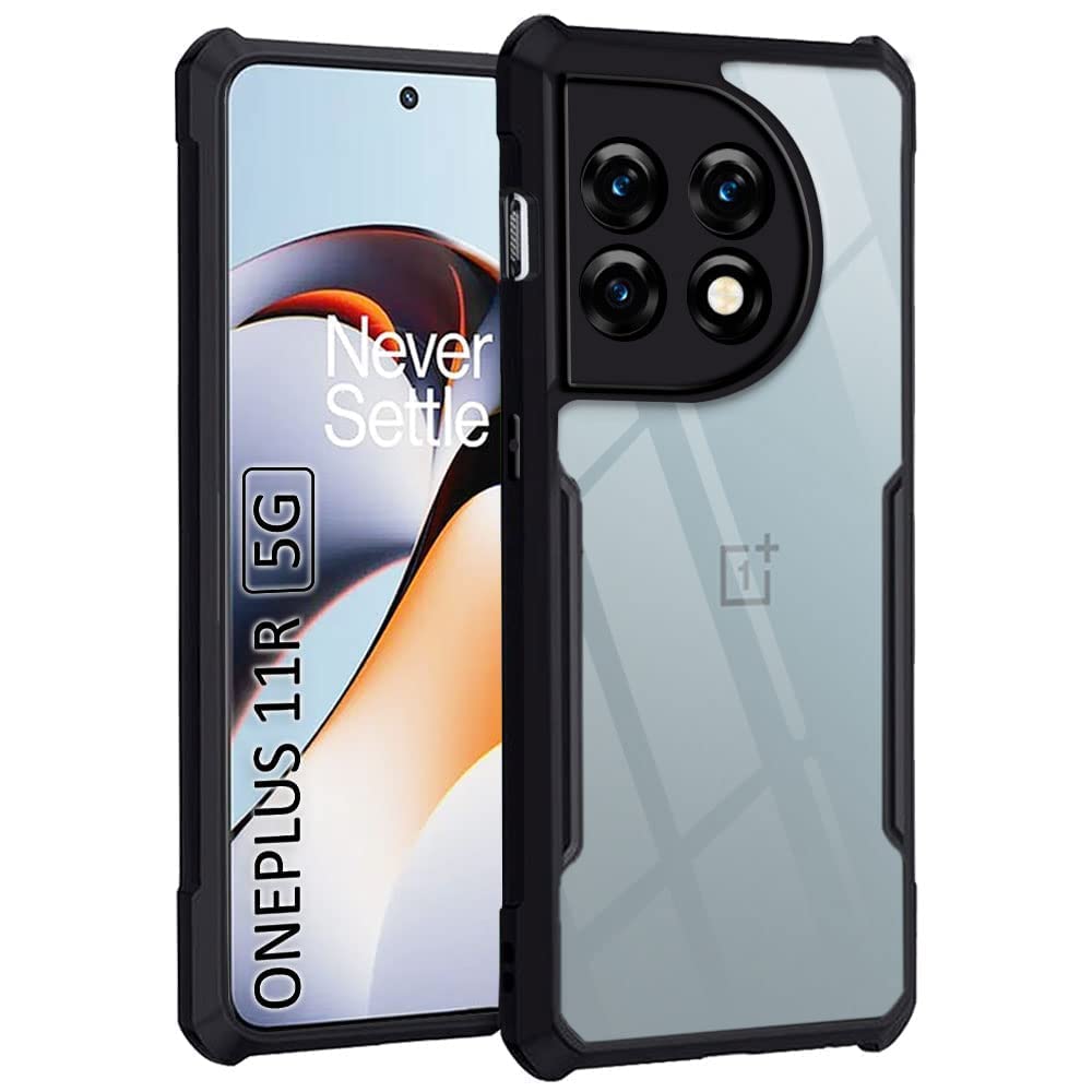 VAKIBO Super Premium Black Border Transparent Case With Corner Protection & Camera Protection Suitable for OnePlus Ace 2